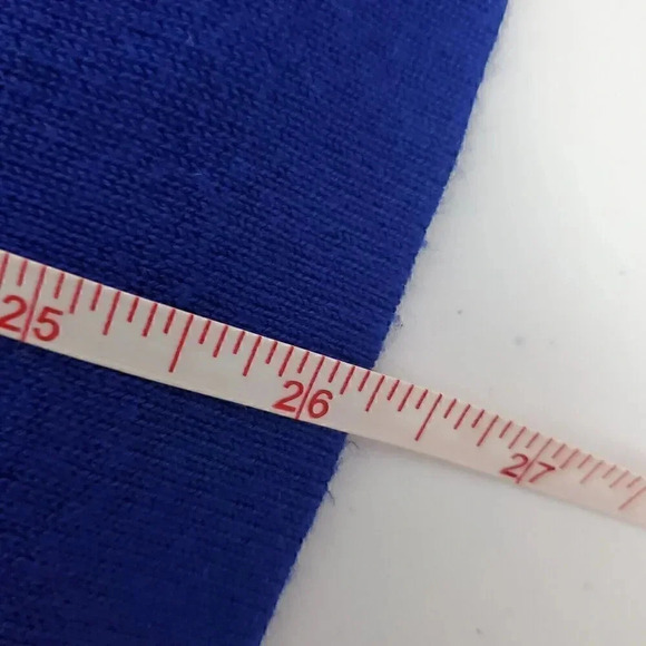 Chico's Travelers SZ 3 XL Double Knit Tank Shell Blue Sleeveless Mock Neck Flora - Picture 7 of 9